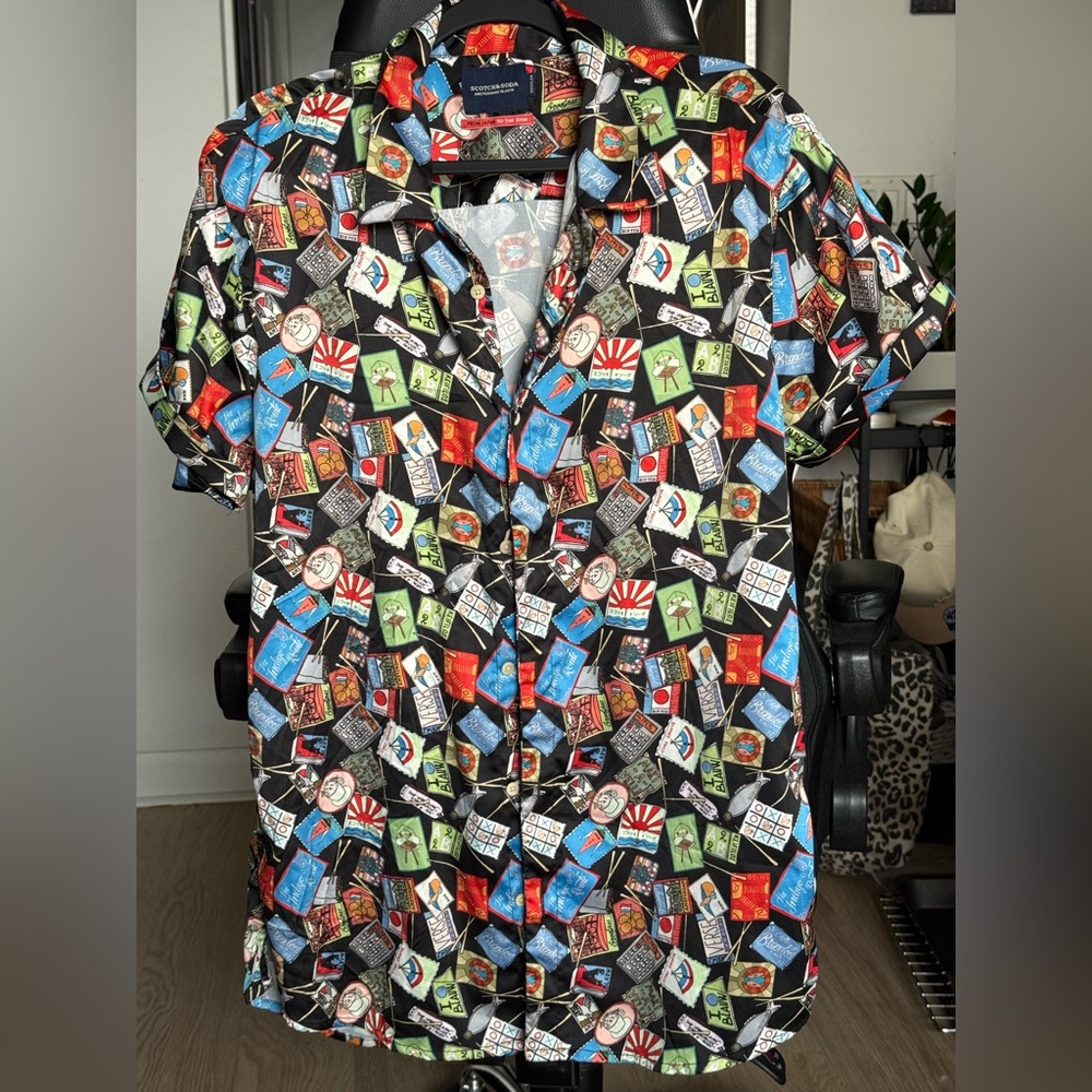 Scotch & Soda Multicolor Graphic Men's Shirt
